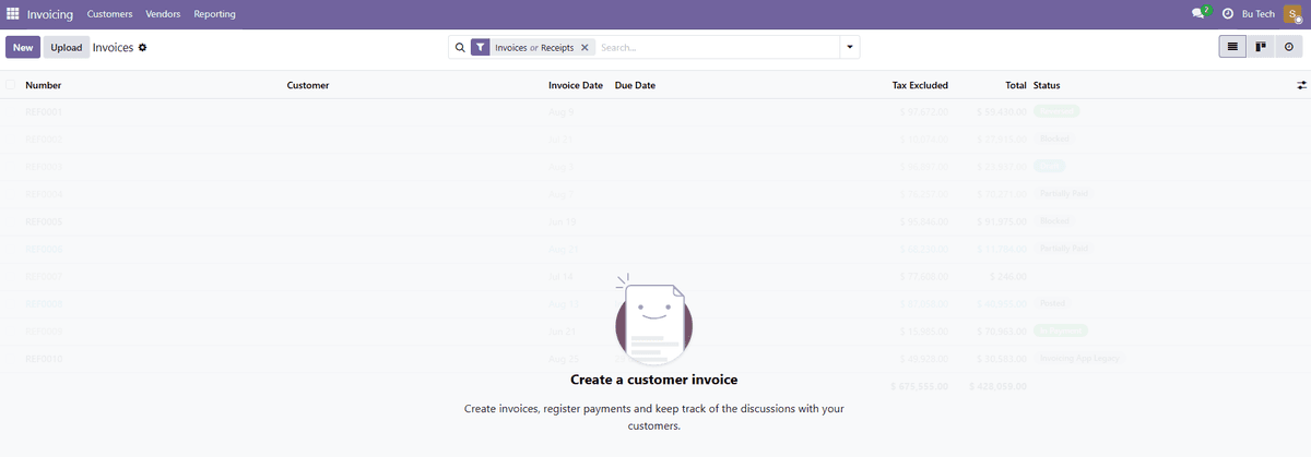 Restricted user cannot see Valium invoices